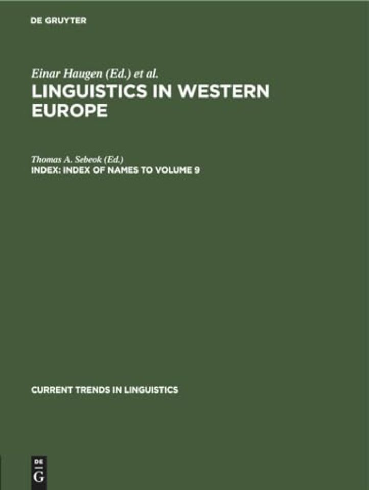 Index of names to volume 9