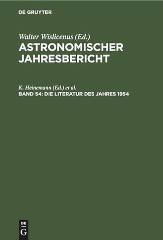 Die Literatur des Jahres 1954