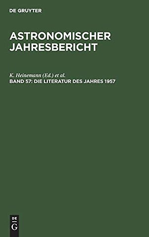 Die Literatur Des Jahres 1957