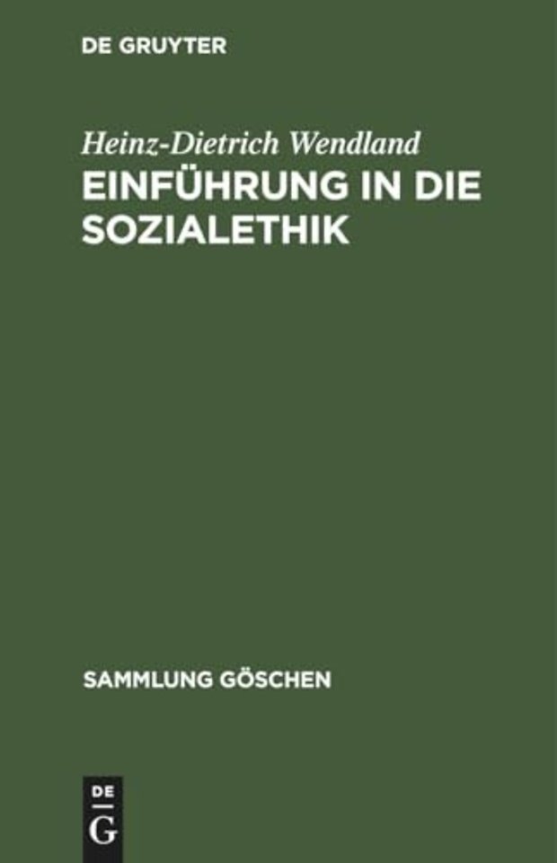 Einführung in die Sozialethik
