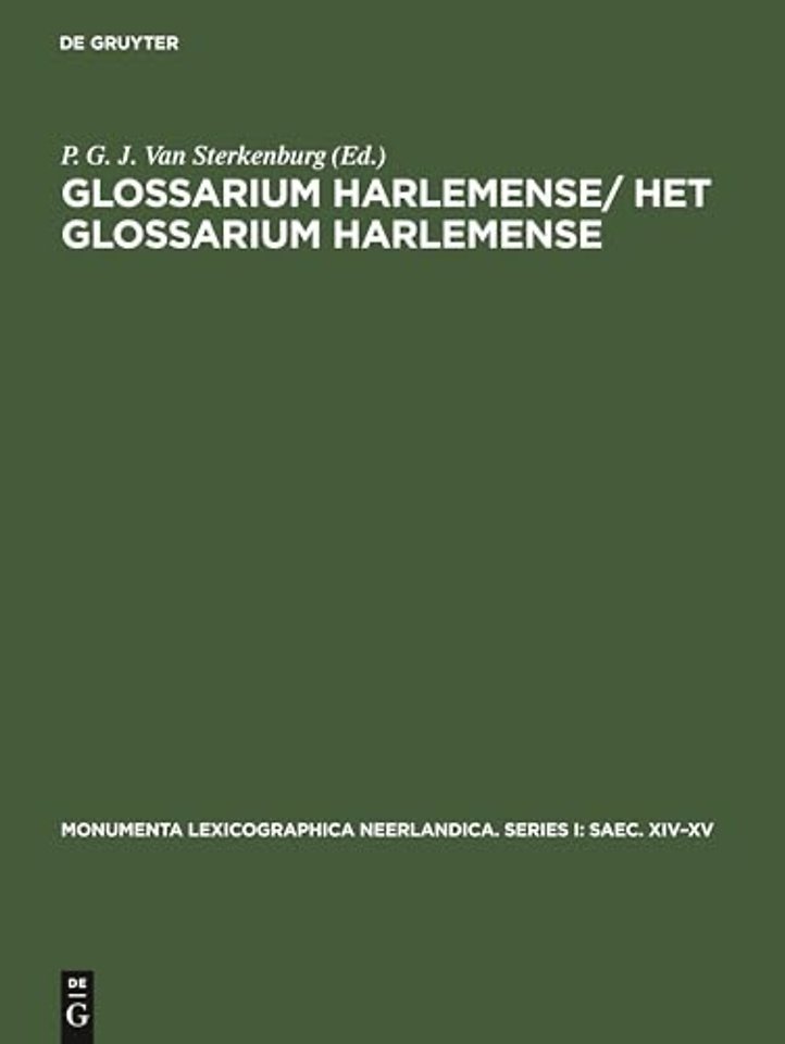Glossarium Harlemense/ Het Glossarium Harlemense