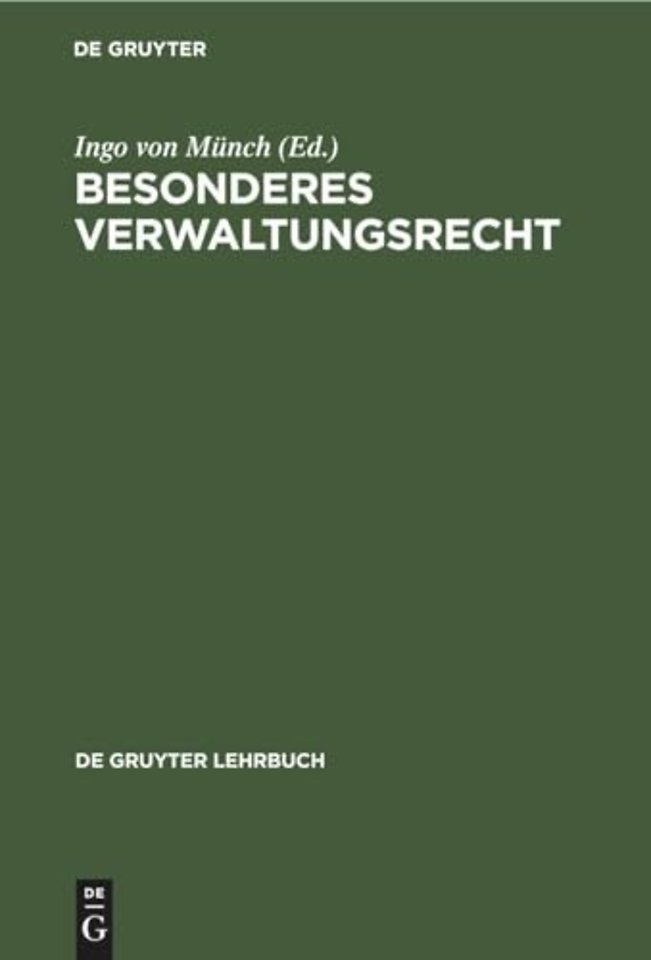 Besonderes Verwaltungsrecht