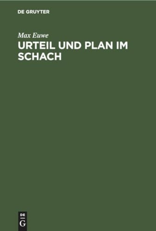 Urteil Und Plan Im Schach