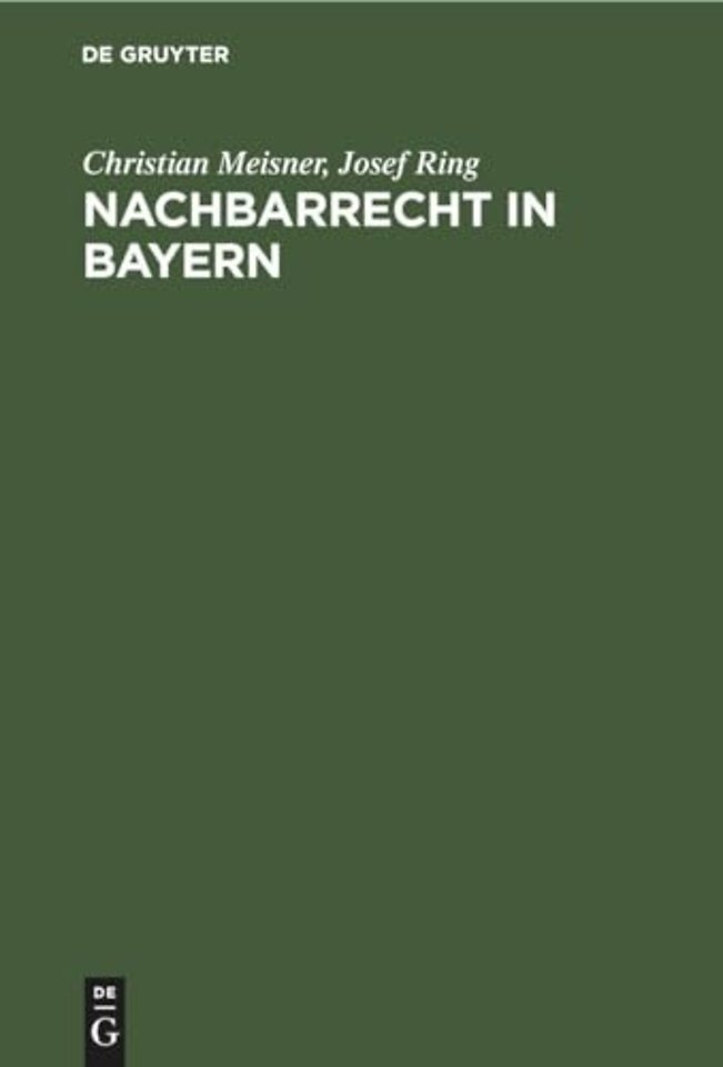 Nachbarrecht in Bayern