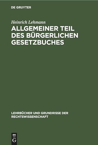 Allgemeiner Teil des Bürgerlichen Gesetzbuches