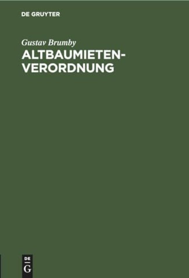 Altbaumietenverordnung