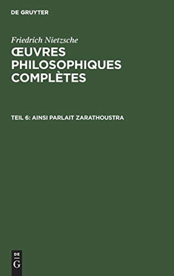 Ainsi Parlait Zarathoustra