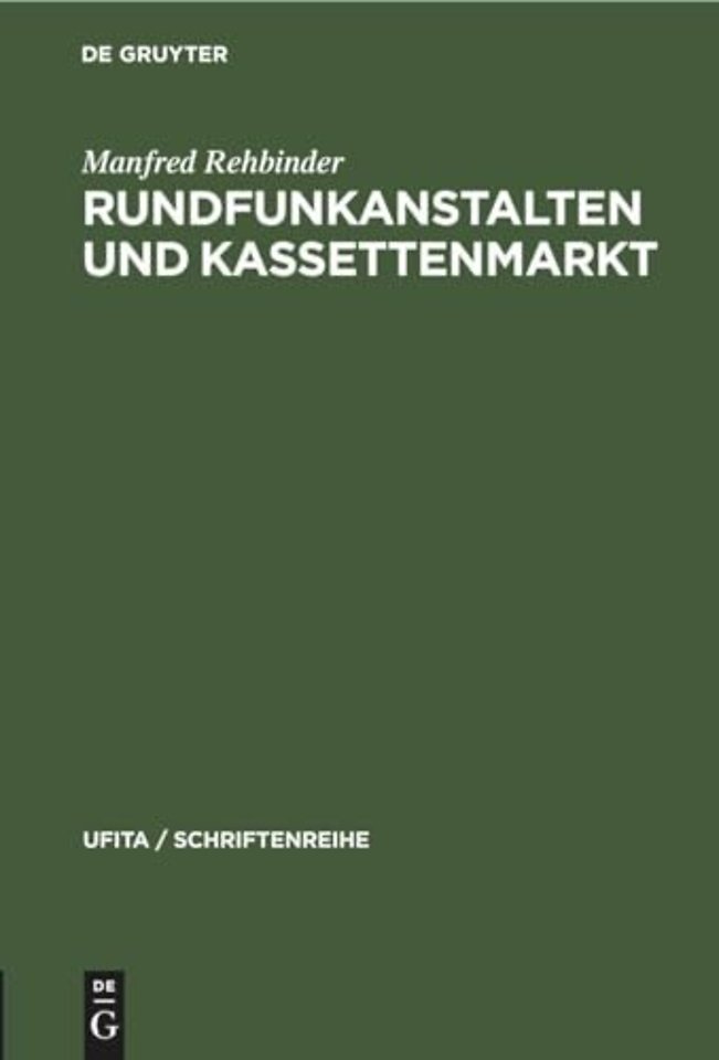 Rundfunkanstalten Und Kassettenmarkt