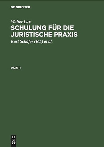 Schulung fur die Juristische Praxis