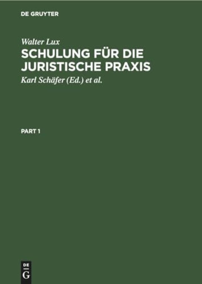 Schulung fur die Juristische Praxis