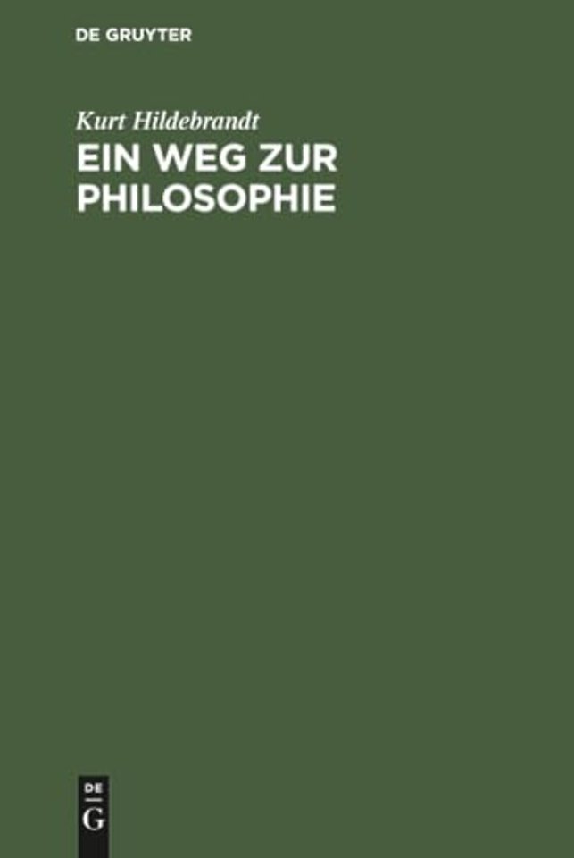 Ein Weg Zur Philosophie