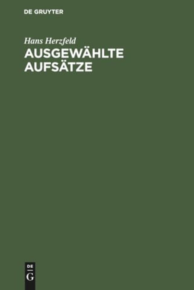 Ausgewahlte Aufsatze