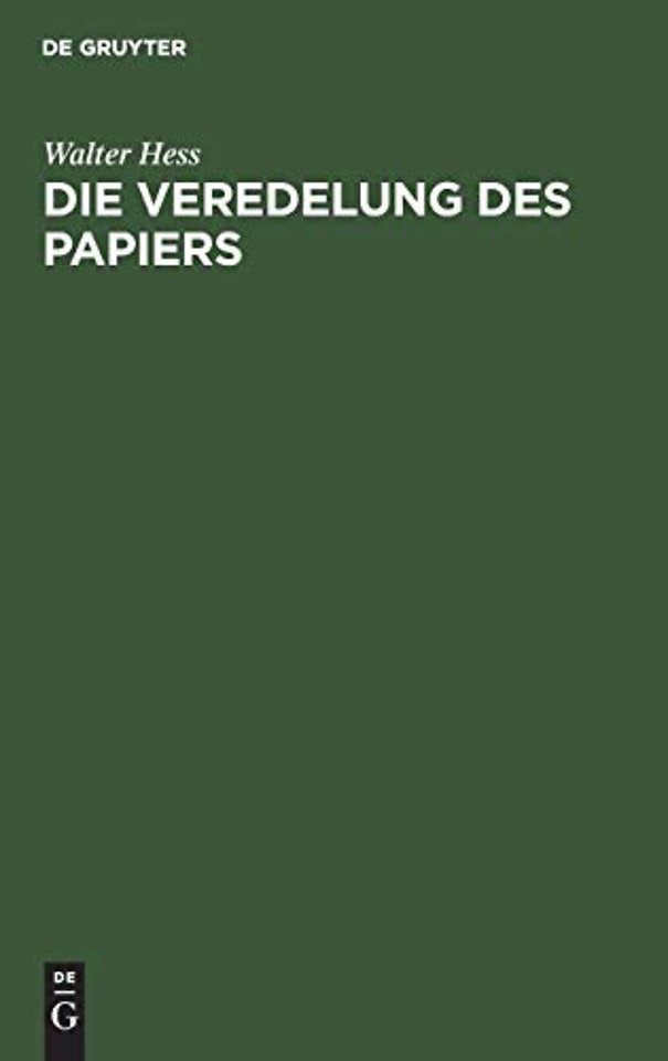 Die Veredelung Des Papiers