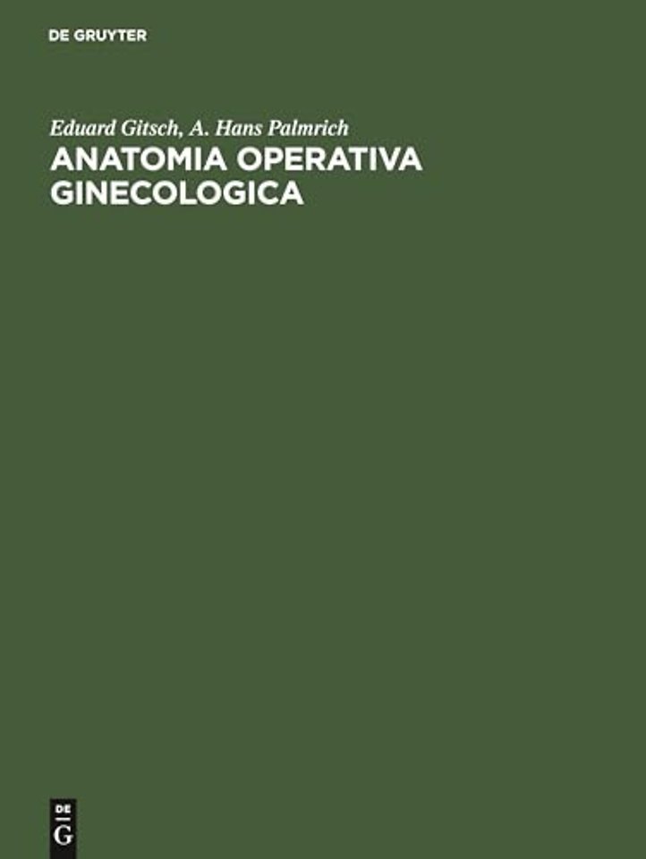 Anatomia operativa ginecologica
