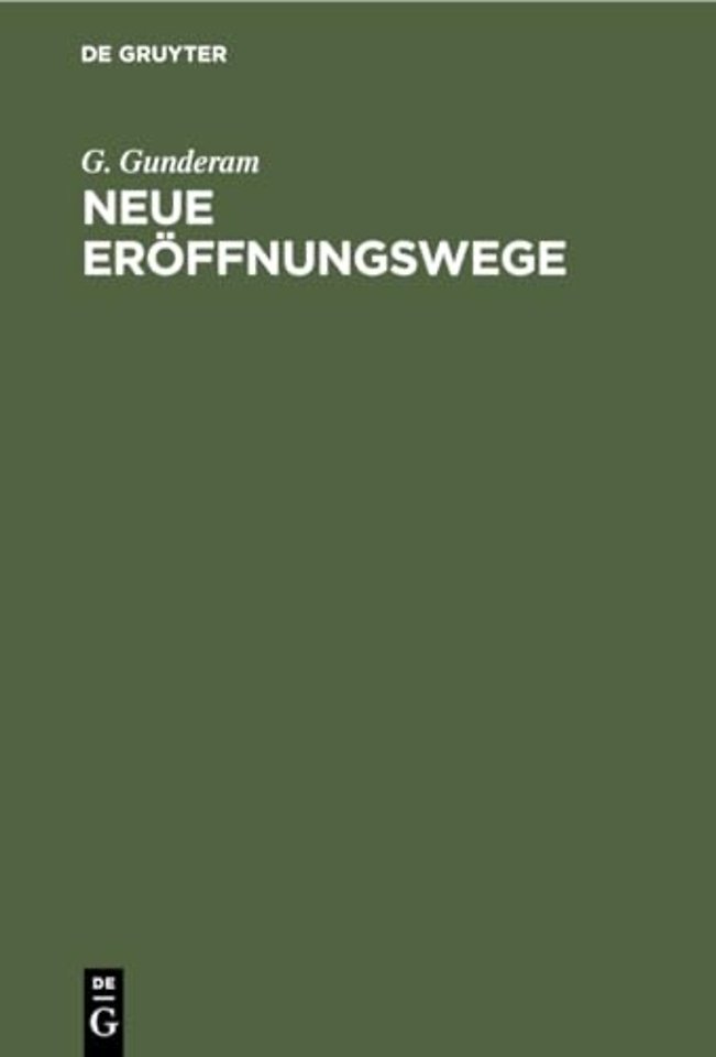 Neue Eroffnungswege