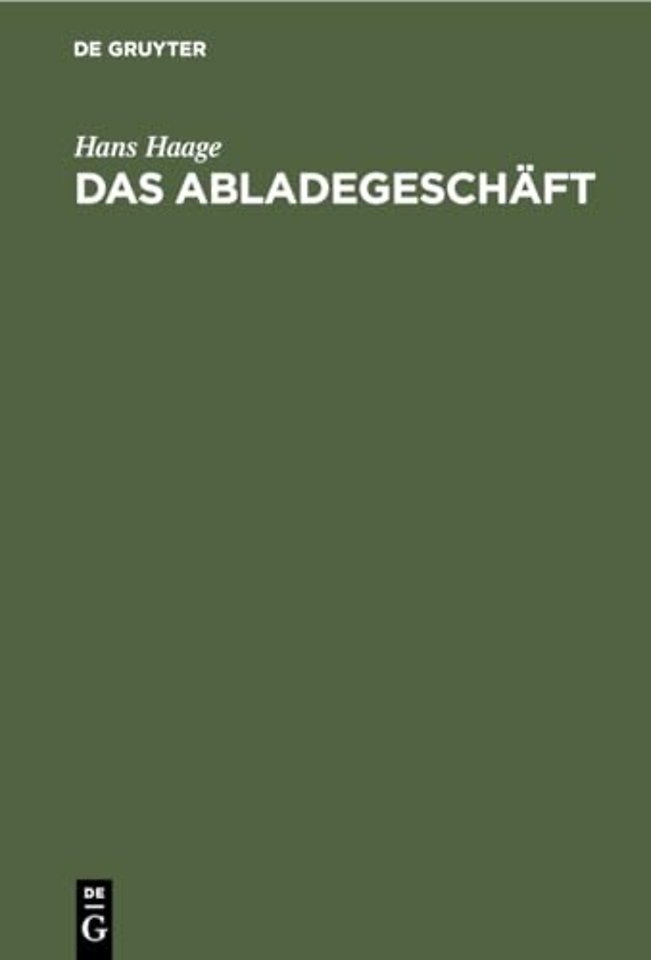 Das Abladegeschaft