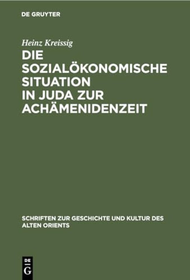 Die Sozialokonomische Situation in Juda Zur Achamenidenzeit