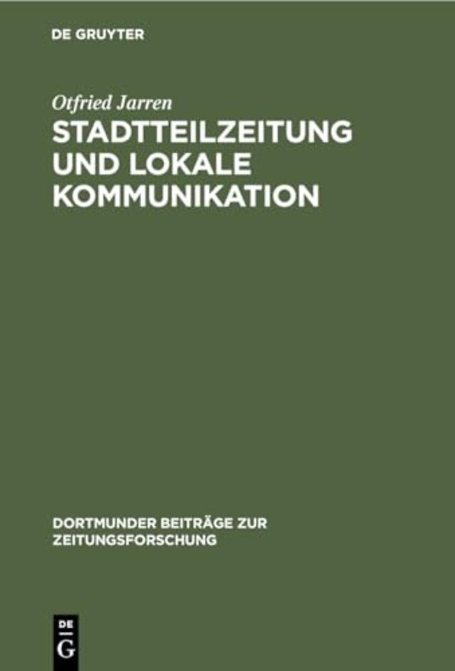 Stadtteilzeitung Und Lokale Kommunikation