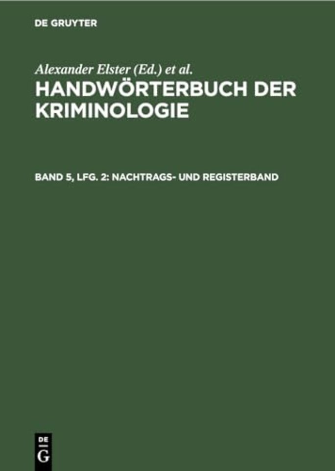 Nachtrags- Und Registerband