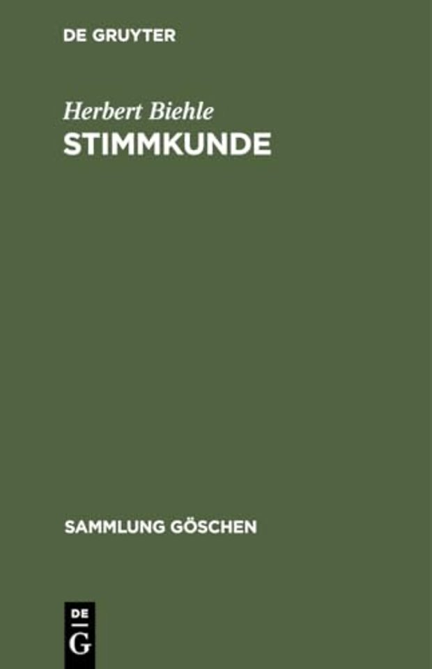 Stimmkunde – Für Redner, Schauspieler, Sänger und Stimmkranke