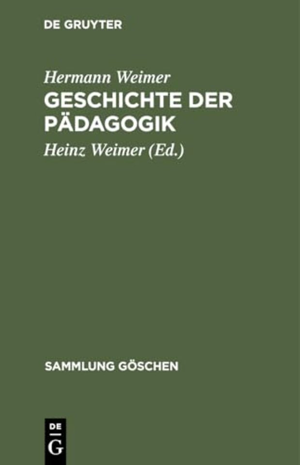 Geschichte Der Padagogik