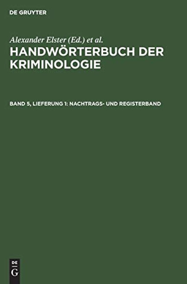 Nachtrags- Und Registerband