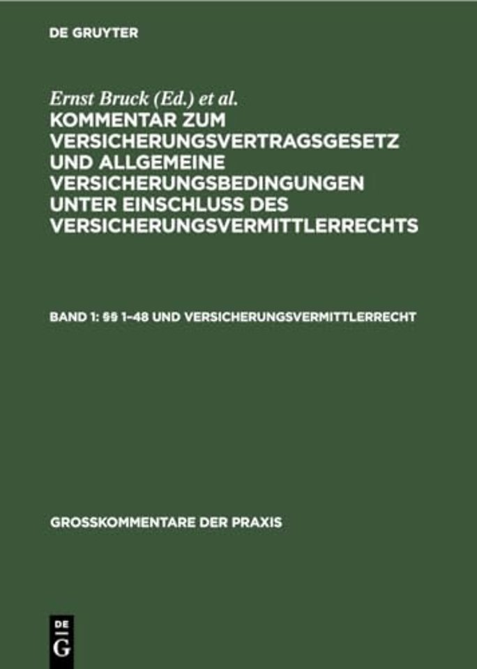 §§ 1–48 und Versicherungsvermittlerrecht