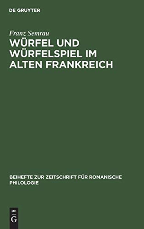 Würfel und Würfelspiel im alten Frankreich