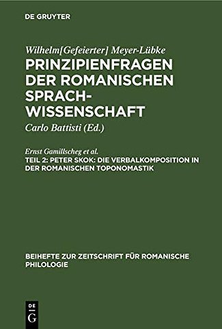 Peter Skok: Die Verbalkomposition in der romanis – Elise Richter: Der innere Zusammenhang in der Entwicklung der romanischen Sprachen. Alice Sperbe