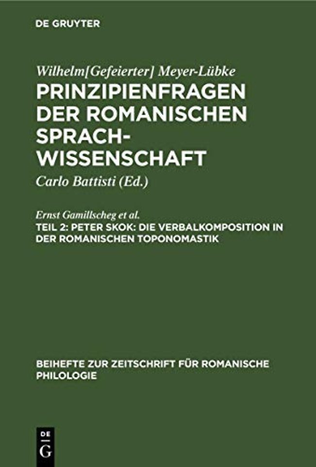 Peter Skok: Die Verbalkomposition in der romanis – Elise Richter: Der innere Zusammenhang in der Entwicklung der romanischen Sprachen. Alice Sperbe