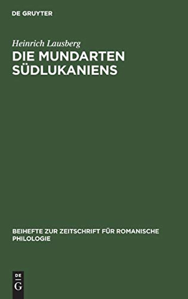 Die Mundarten Südlukaniens