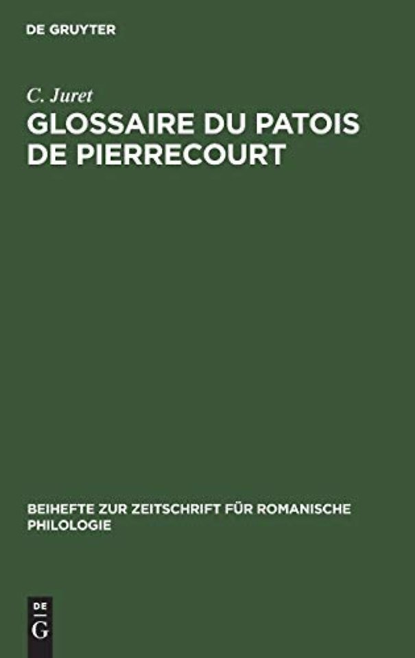 Glossaire du patois de Pierrecourt – (Haute–Saône)