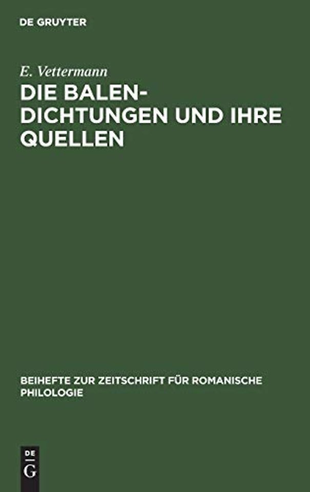Die Balen–Dichtungen und ihre Quellen