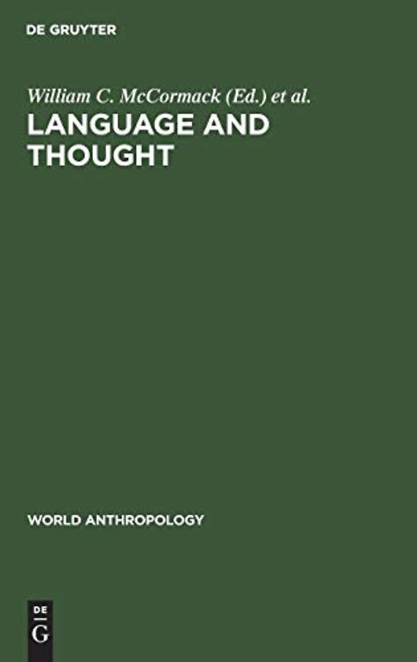 Language and Thought – Anthropological Issues
