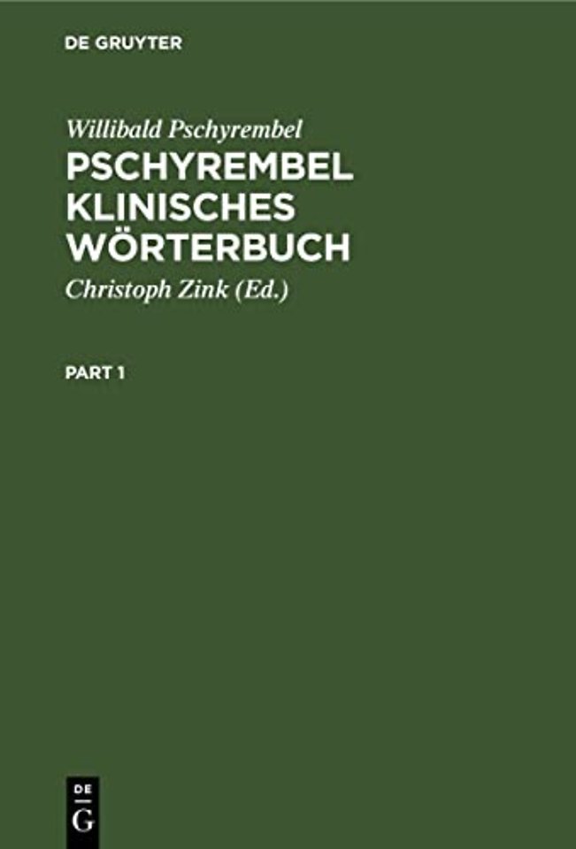 Pschyrembel Klinisches Wörterbuch – Mit klinischen Syndromen und Nomina anatomica
