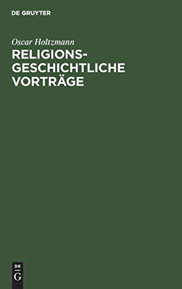 Religionsgeschichtliche Vortrage