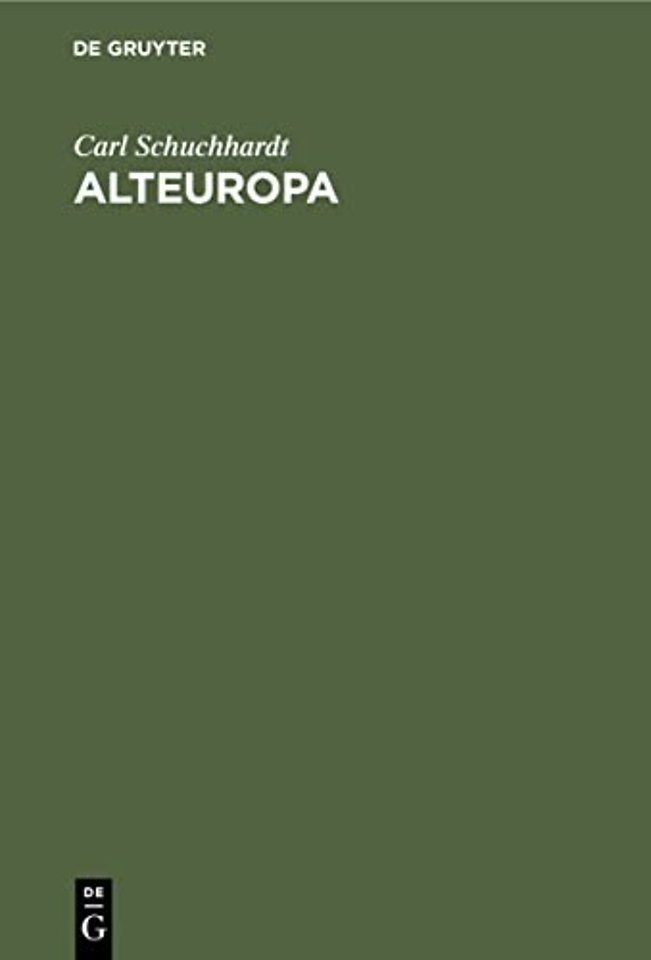 Alteuropa – Kulturen, Rassen, Völker
