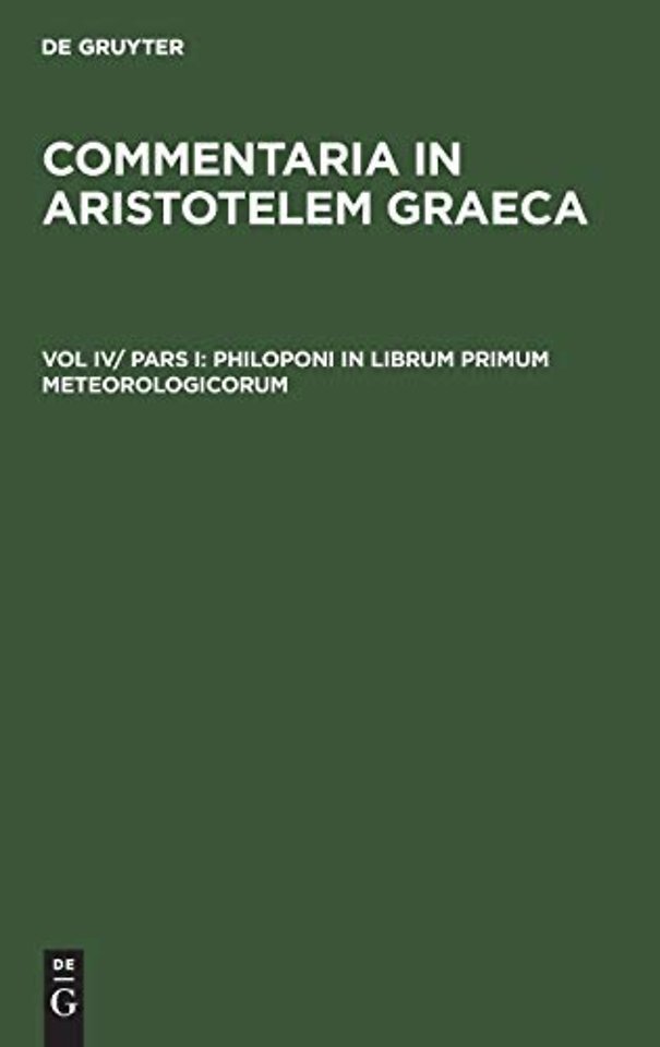 Philoponi in Librum Primum Meteorologicorum