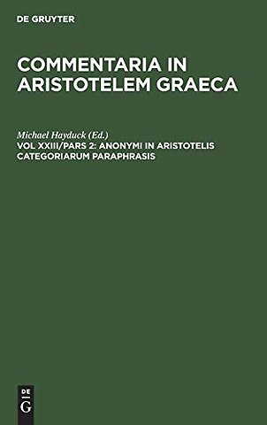 Anonymi in Aristotelis categoriarum paraphrasis