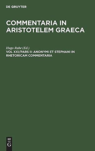 Anonymi et Stephani in rhetoricam commentaria