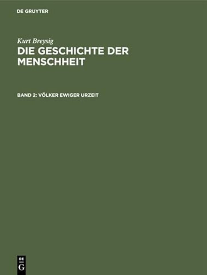 Völker ewiger Urzeit – Nordländer, Nordwestamerikaner, Nordostamerikaner
