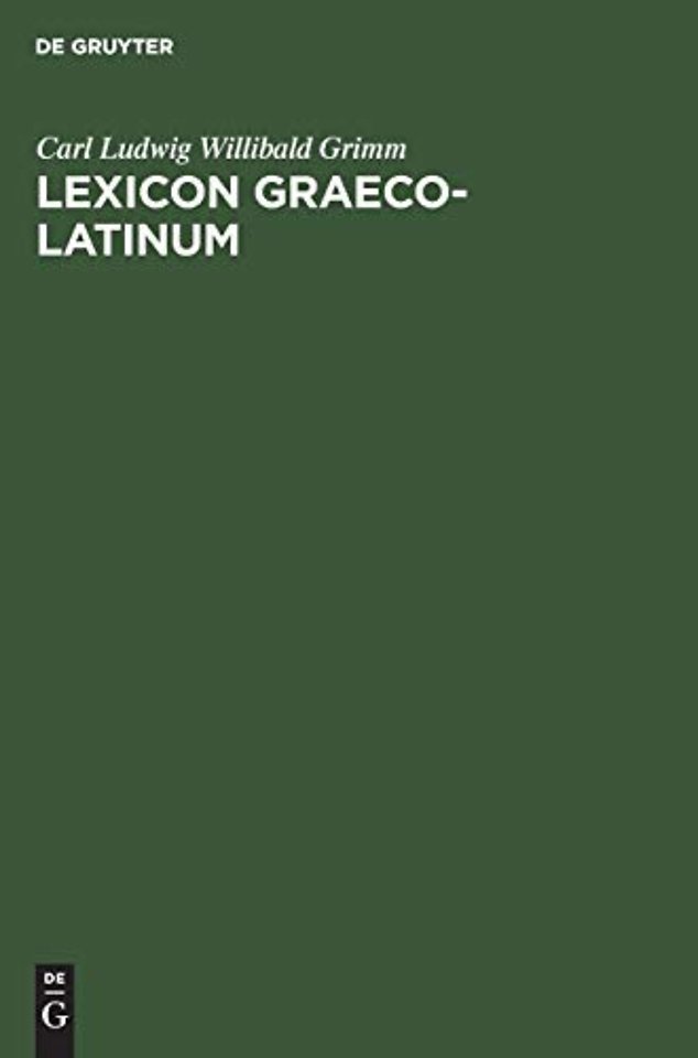 Lexicon Graeco–Latinum – In libros Novi Testamenti