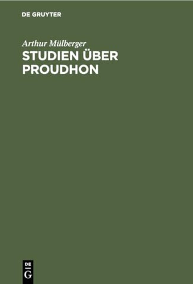 Studien Uber Proudhon