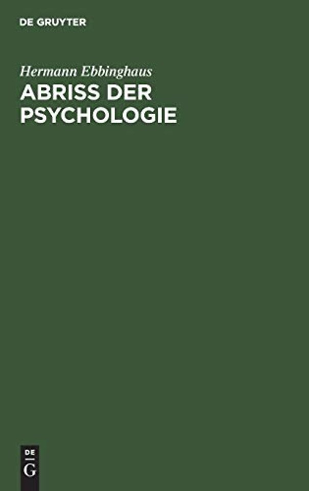 Abriss Der Psychologie