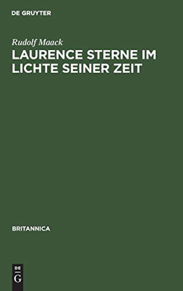 Laurence Sterne im Lichte seiner Zeit