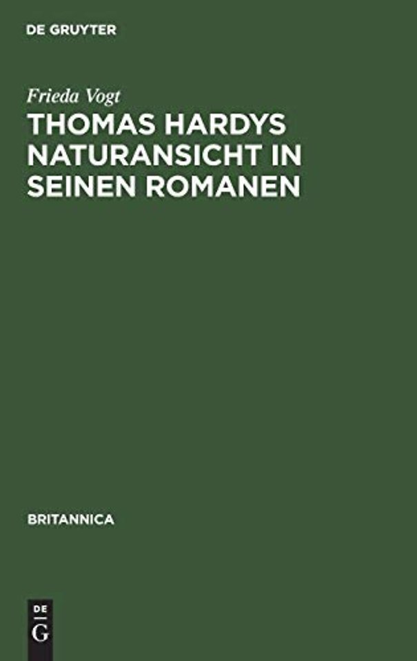 Thomas Hardys Naturansicht in seinen Romanen