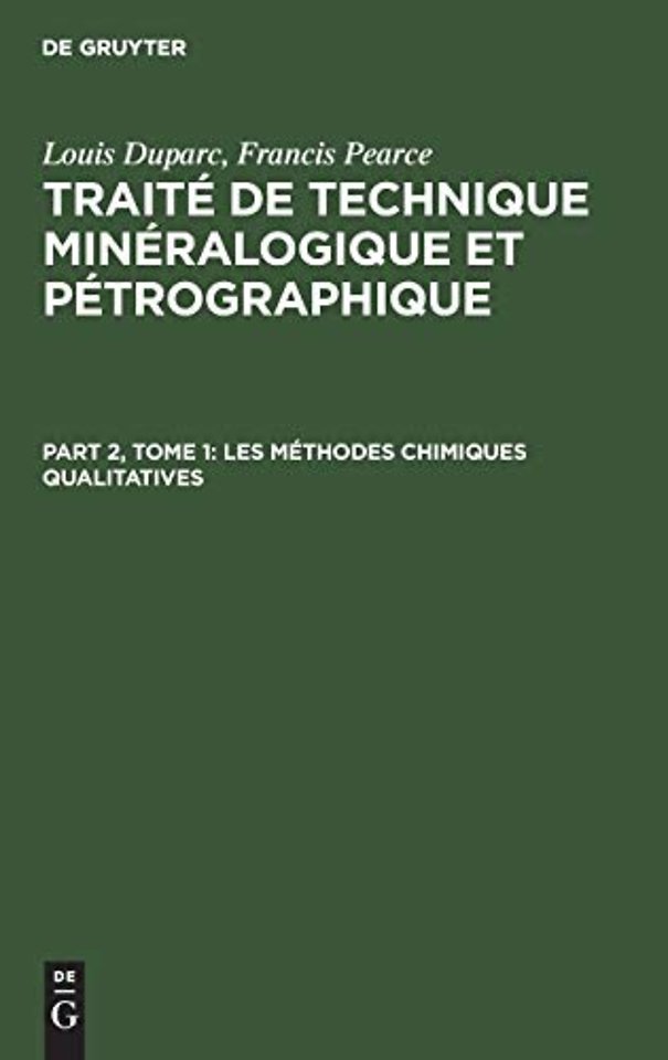 Les méthodes chimiques qualitatives