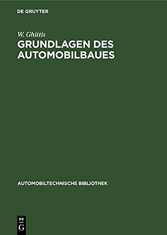 Grundlagen Des Automobilbaues