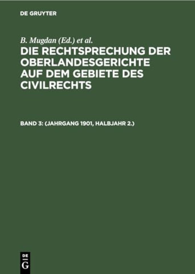 (Jahrgang 1901, Halbjahr 2.)