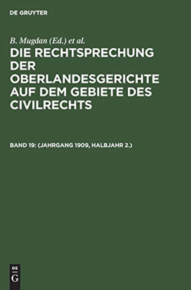 (Jahrgang 1909, Halbjahr 2.)